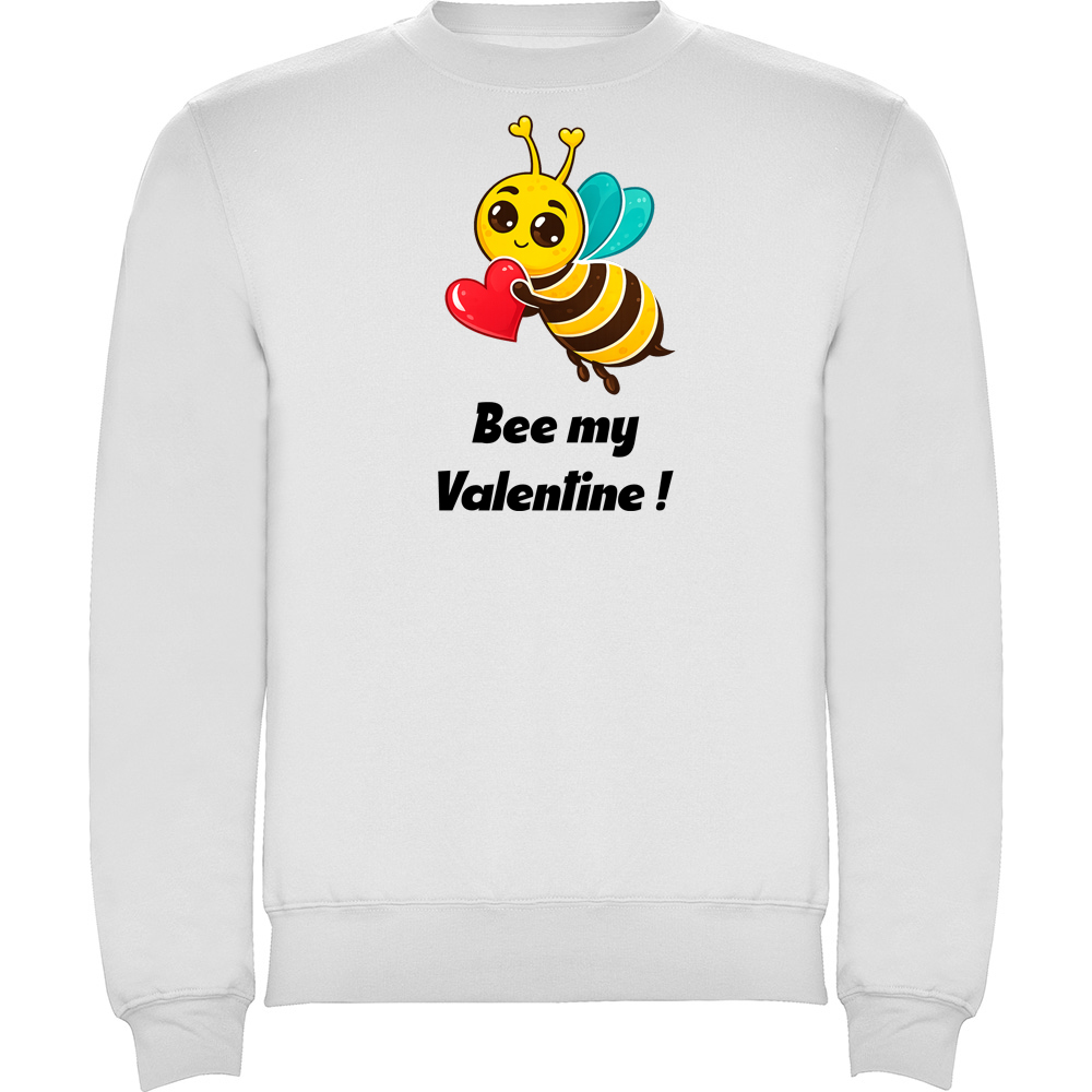 BEEMYVALENTINE.PLV_.WHT_.jpg Pulover Bee my Valentine, Alb - imagine 1