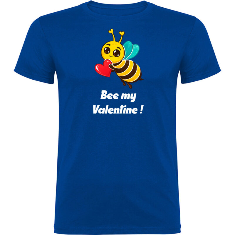 Tricou Bee my Valentine, Albastru
