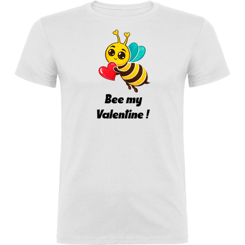 Tricou Bee my Valentine, Alb