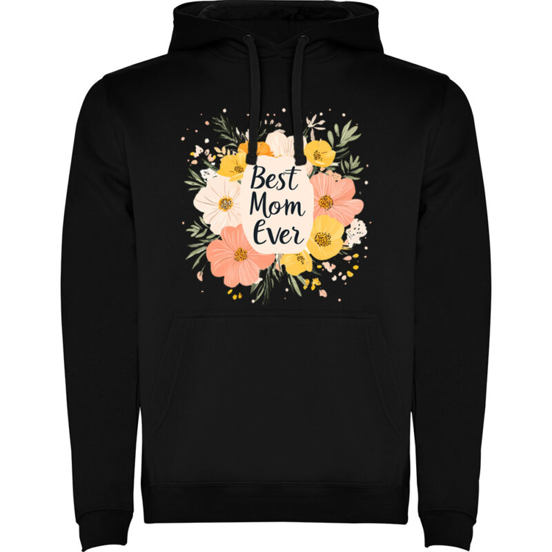 Hanorac Best Mom ever, Negru