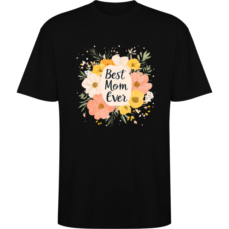 Tricou oversize Best Mom ever, Negru