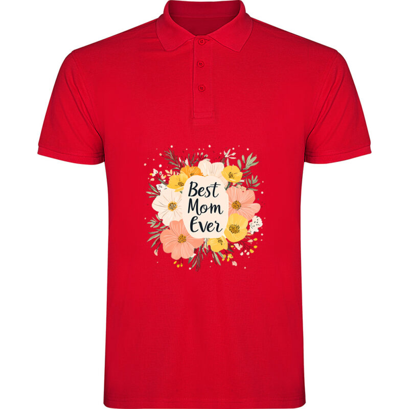 Tricou polo Best Mom ever, Roșu