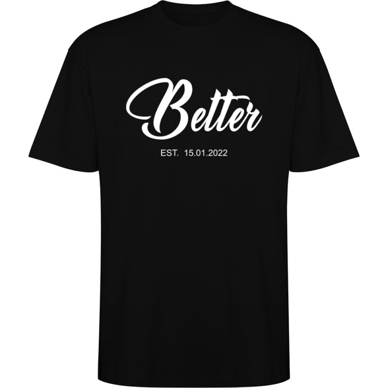 Tricou oversize Better Together - Ea, Negru