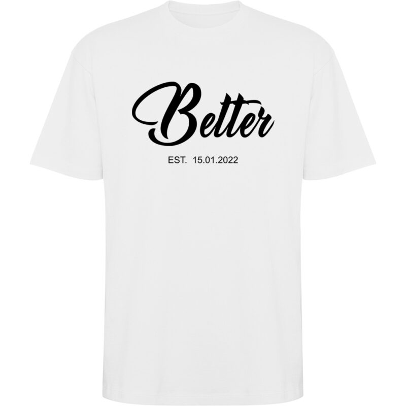 Tricou oversize Better Together - Ea, Alb