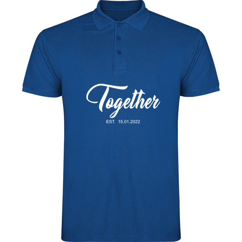 Tricou polo Better Together - El, Albastru