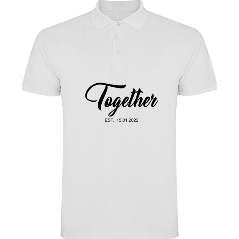 Tricou polo Better Together - El, Alb