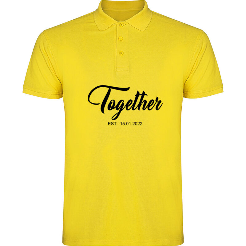 Tricou polo Better Together - El, Galben