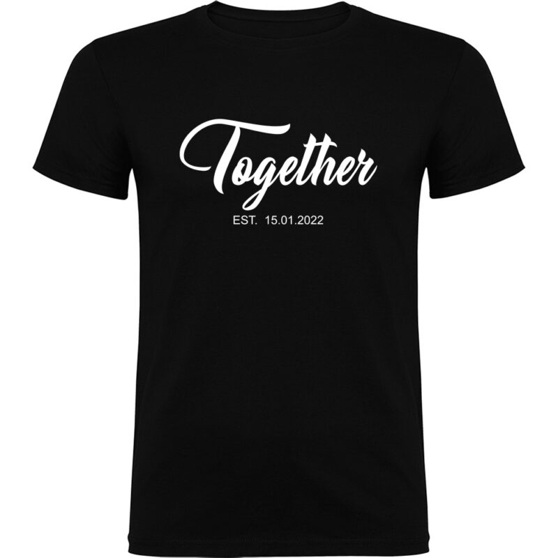 Tricou Better Together - El, Negru