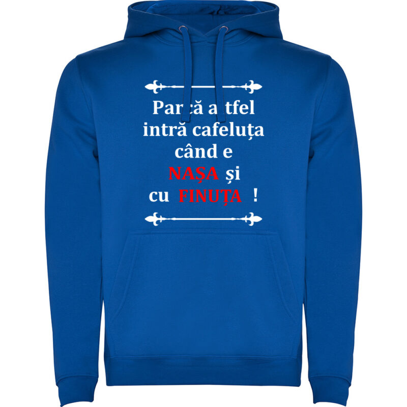 Hanorac Cafeluta cu Nasa si Finuta, Albastru