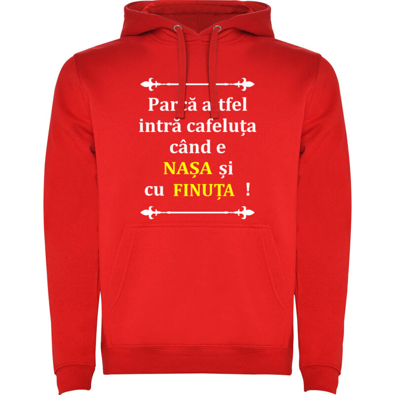 Hanorac Cafeluta cu Nasa si Finuta, Roșu