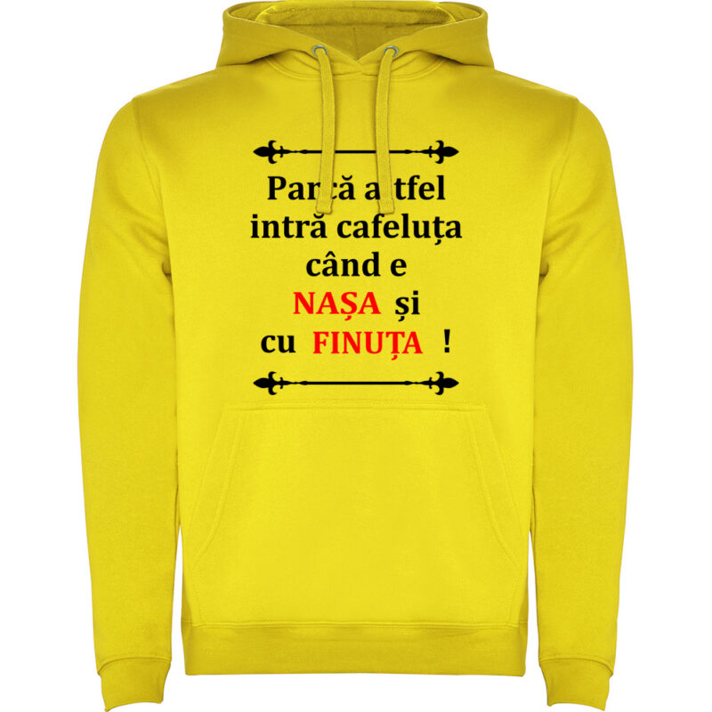 Hanorac Cafeluta cu Nasa si Finuta, Galben