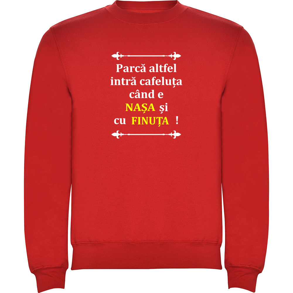 CAFELUTACUNASASIFINUTA.PLV_.RED_.jpg Pulover Cafeluta cu Nasa si Finuta, Roșu - imagine 1