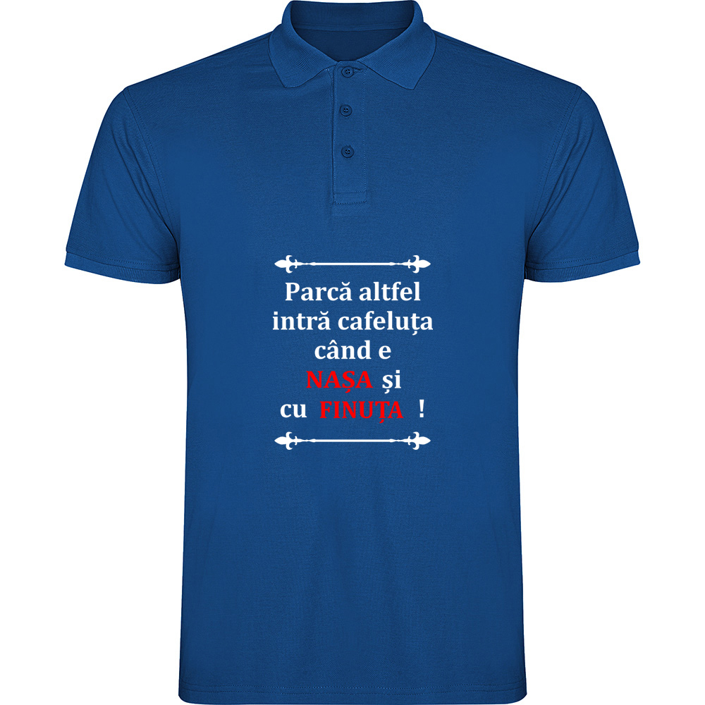 CAFELUTACUNASASIFINUTA.TP_.BLU_.jpg Tricou polo Cafeluta cu Nasa si Finuta, Albastru - imagine 1