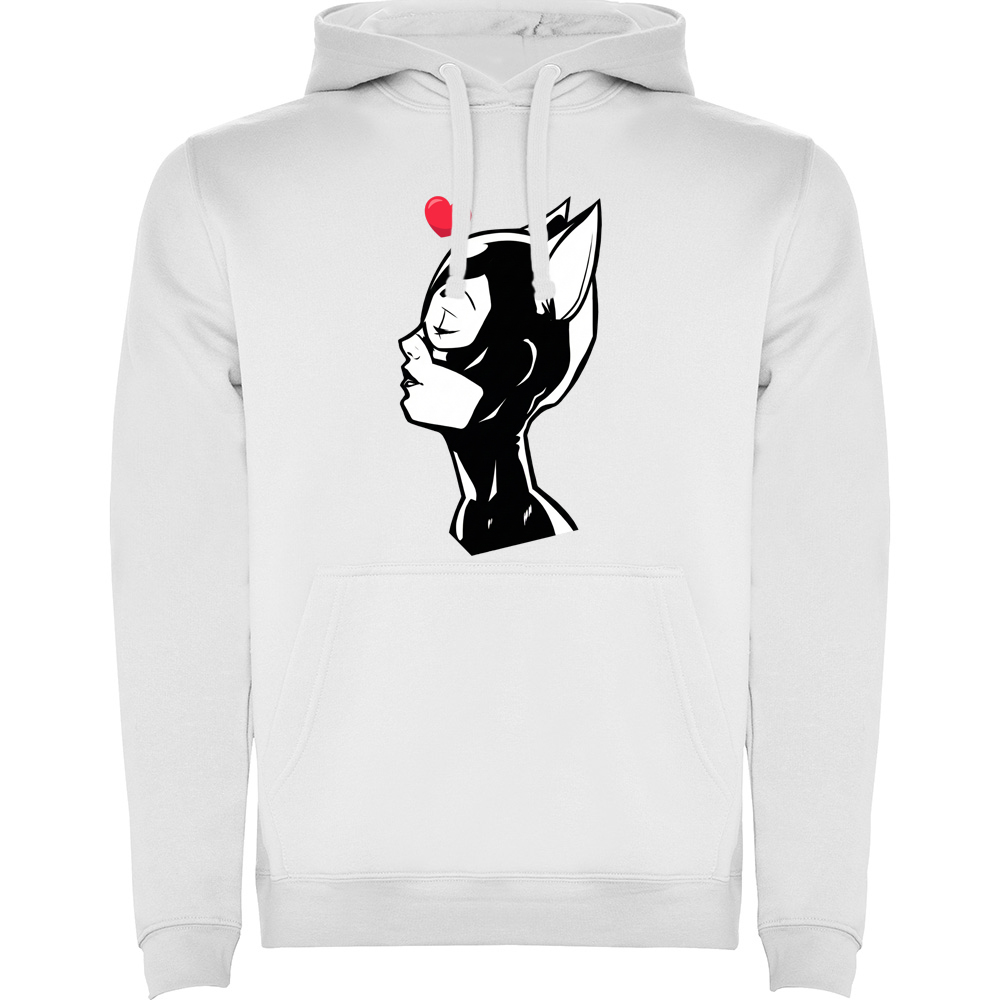 CATWOMANHEART.HAN_.WHT_.jpg Hanorac CATWOMAN (HEART), Alb - imagine 1