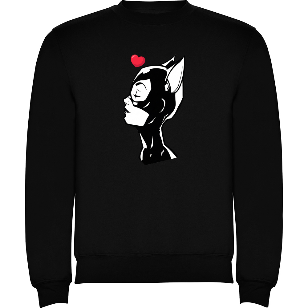 CATWOMANHEART.PLV_.BLK_.jpg Pulover CATWOMAN (HEART), Negru - imagine 1