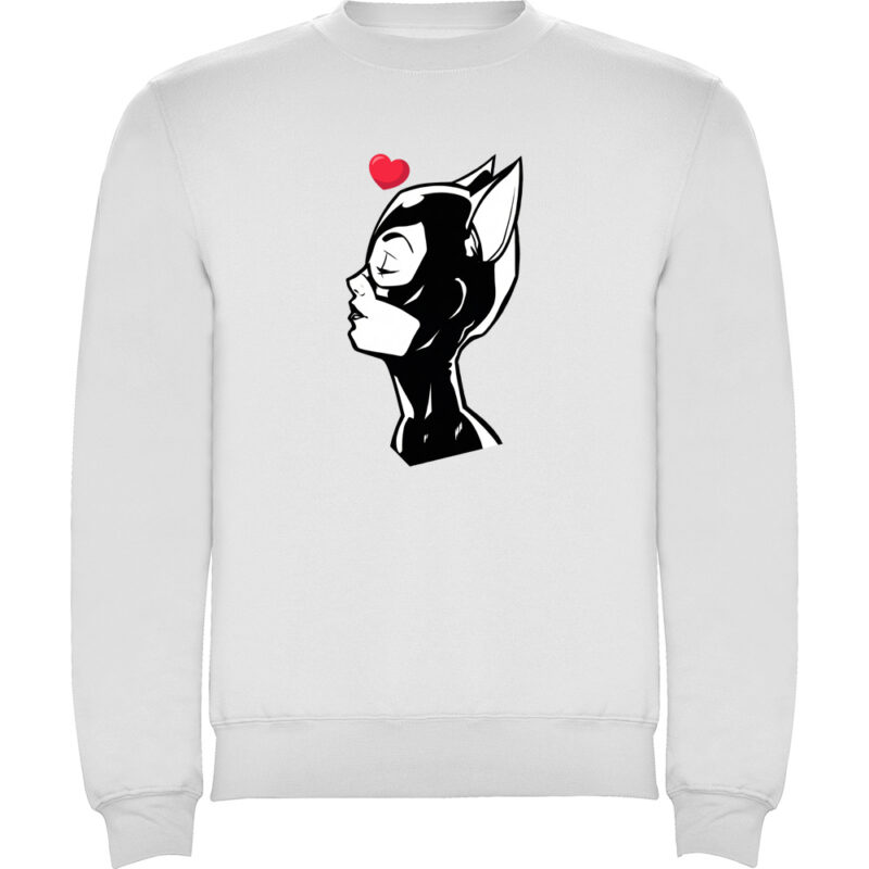 Pulover CATWOMAN (HEART), Alb