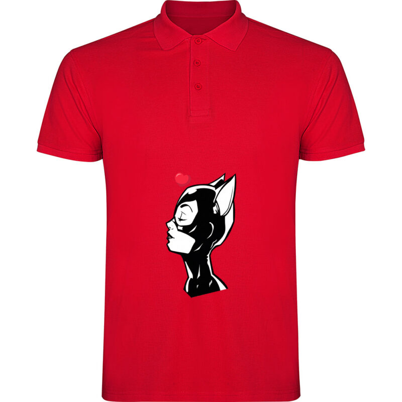 Tricou polo CATWOMAN (HEART), Roșu
