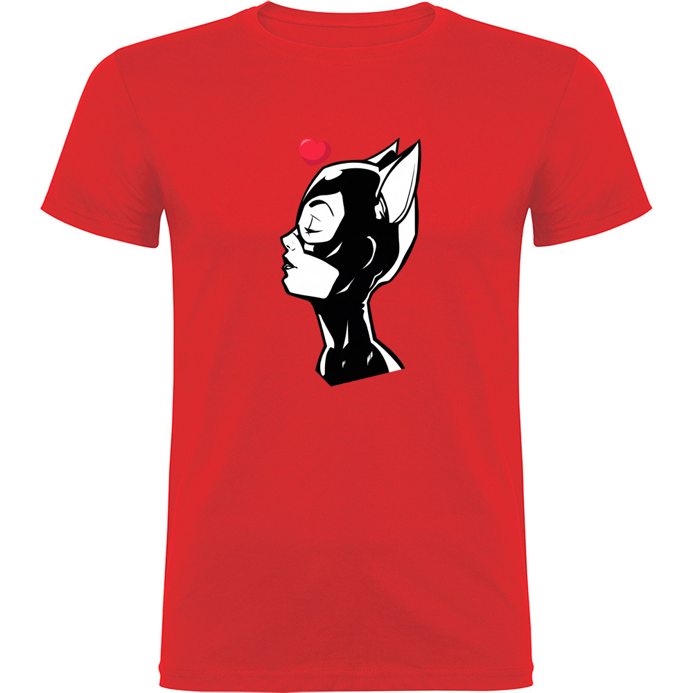 CATWOMANHEART.TR_.RED_.jpg Tricou CATWOMAN (HEART), Roșu - imagine 1