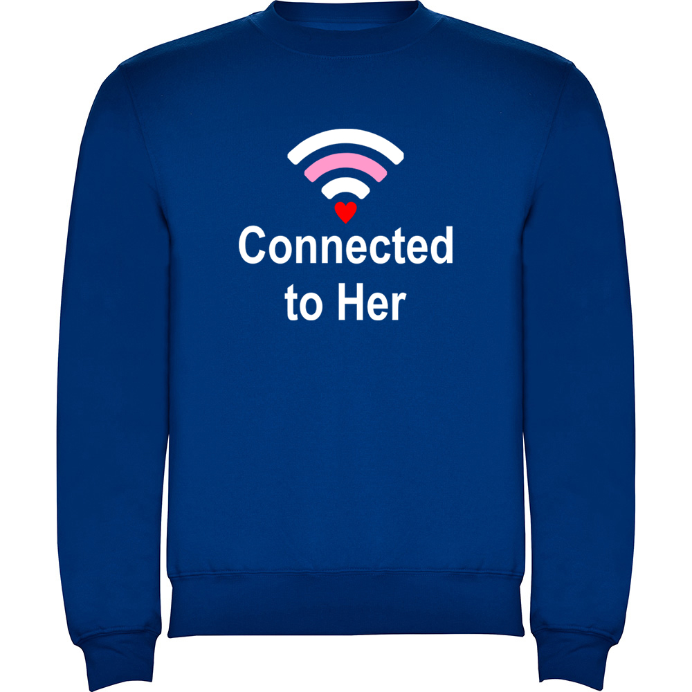 CONNECTEDTOHER.PLV_.BLU_.jpg Pulover Connected to her, Albastru - imagine 1
