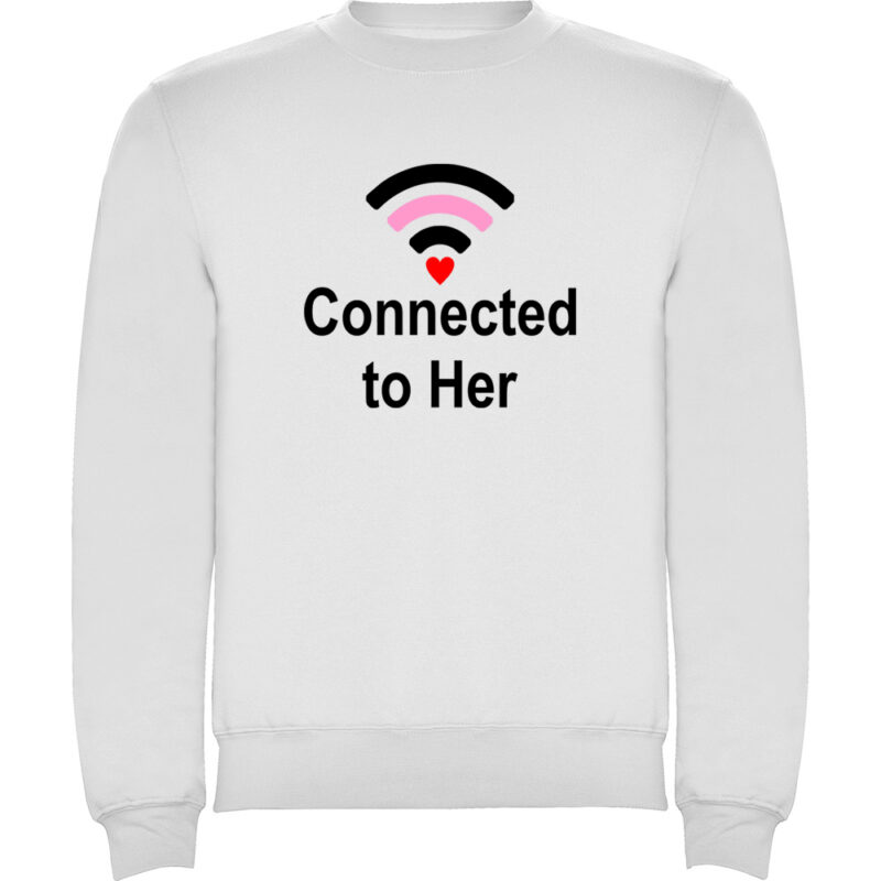 Pulover Connected to her, Alb
