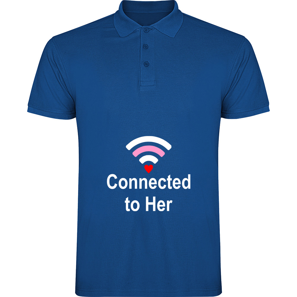 CONNECTEDTOHER.TP_.BLU_.jpg Tricou polo Connected to her, Albastru - imagine 1