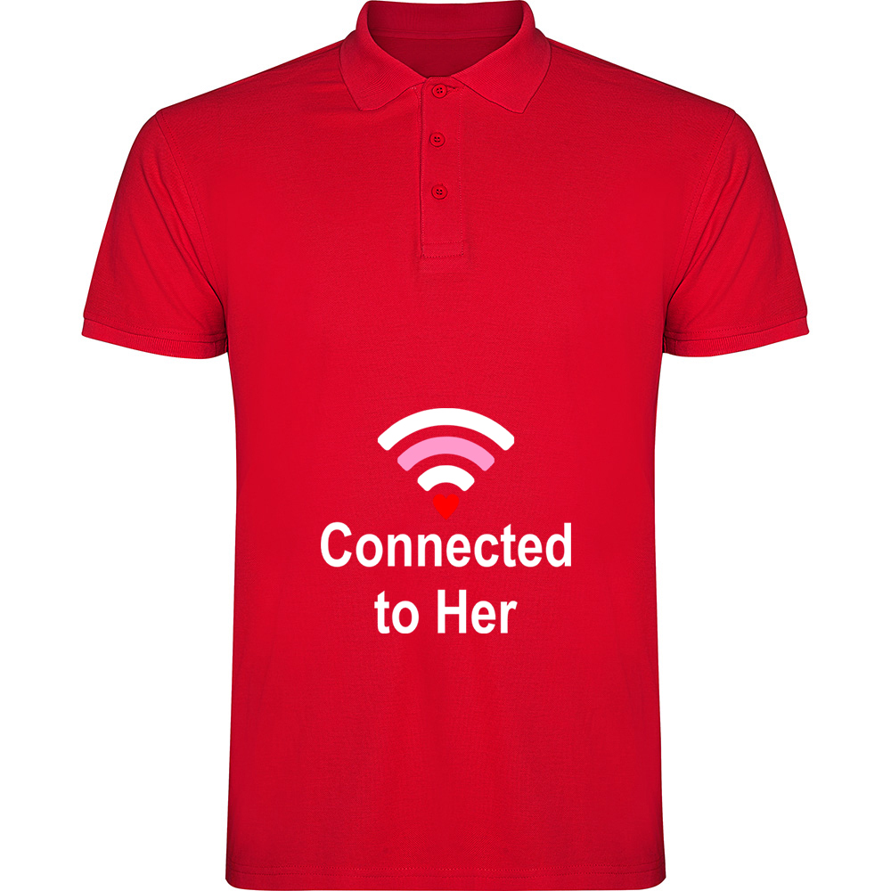 CONNECTEDTOHER.TP_.RED_.jpg Tricou polo Connected to her, Roșu - imagine 1