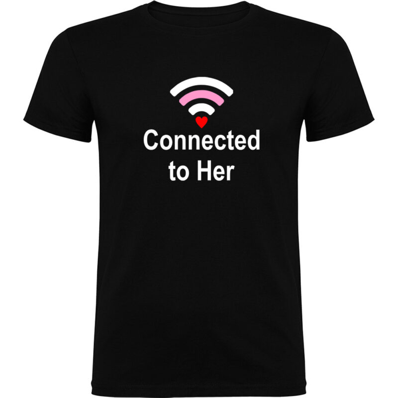 Tricou Connected to her, Negru