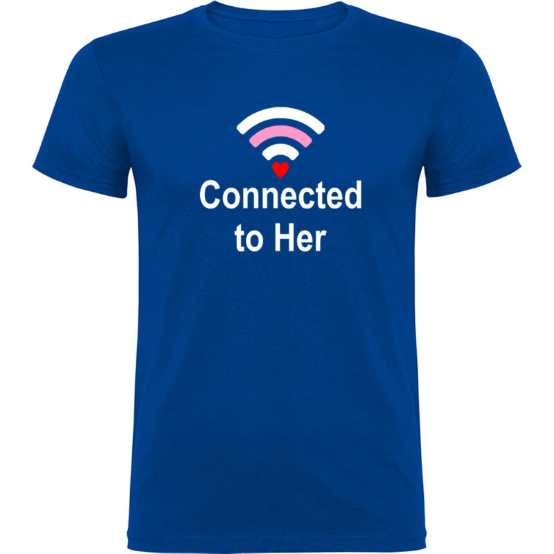 Tricou Connected to her, Albastru