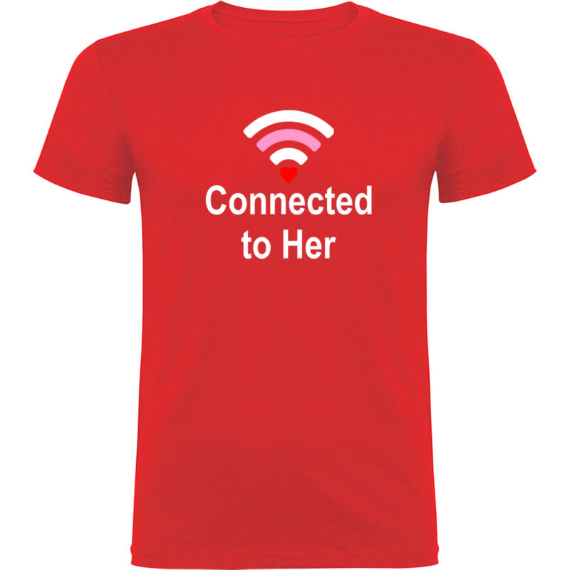 Tricou Connected to her, Roșu