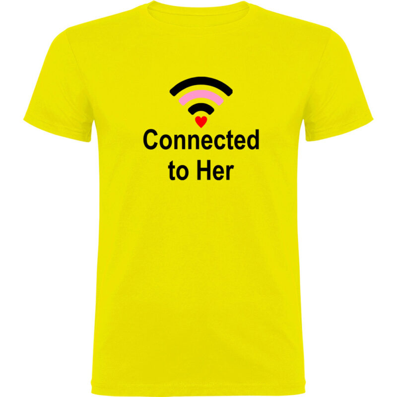 Tricou Connected to her, Galben