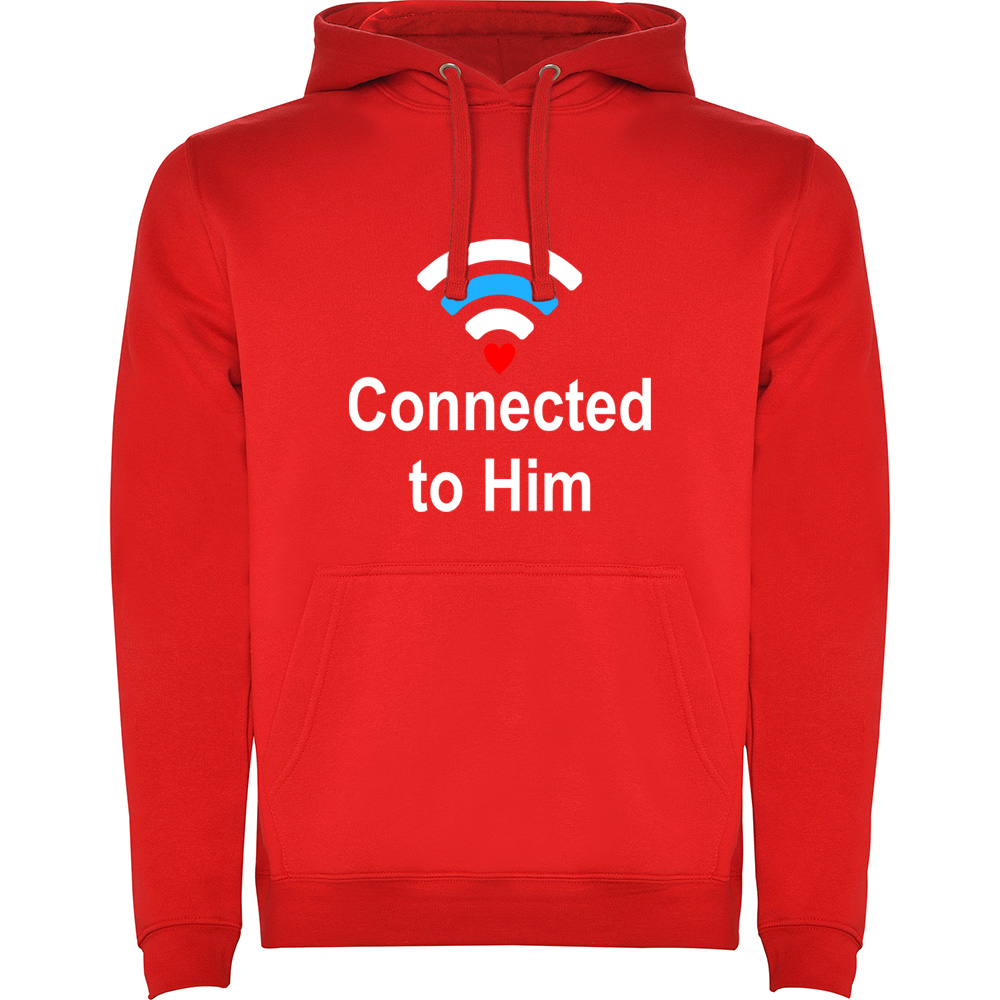 CONNECTEDTOHIM.HAN_.RED_.jpg Hanorac Connected to him, Roșu - imagine 1