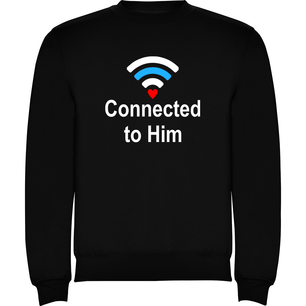 CONNECTEDTOHIM.PLV_.BLK_.jpg Pulover Connected to him, Negru - imagine 1