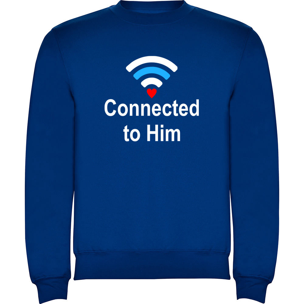 CONNECTEDTOHIM.PLV_.BLU_.jpg Pulover Connected to him, Albastru - imagine 1