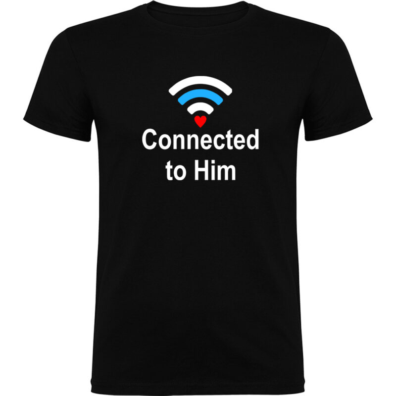 Tricou Connected to him, Negru