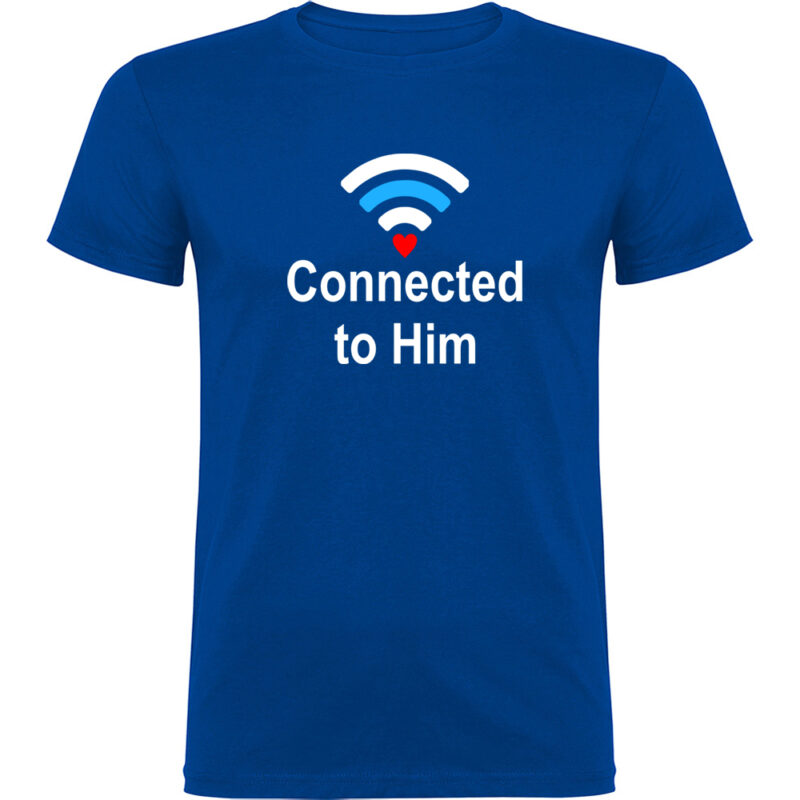 Tricou Connected to him, Albastru