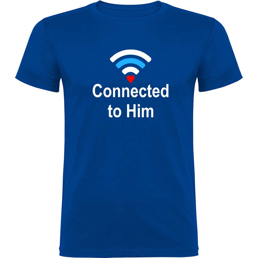 CONNECTEDTOHIM.TR_.BLU_.jpg Tricou Connected to him, Albastru - imagine 1