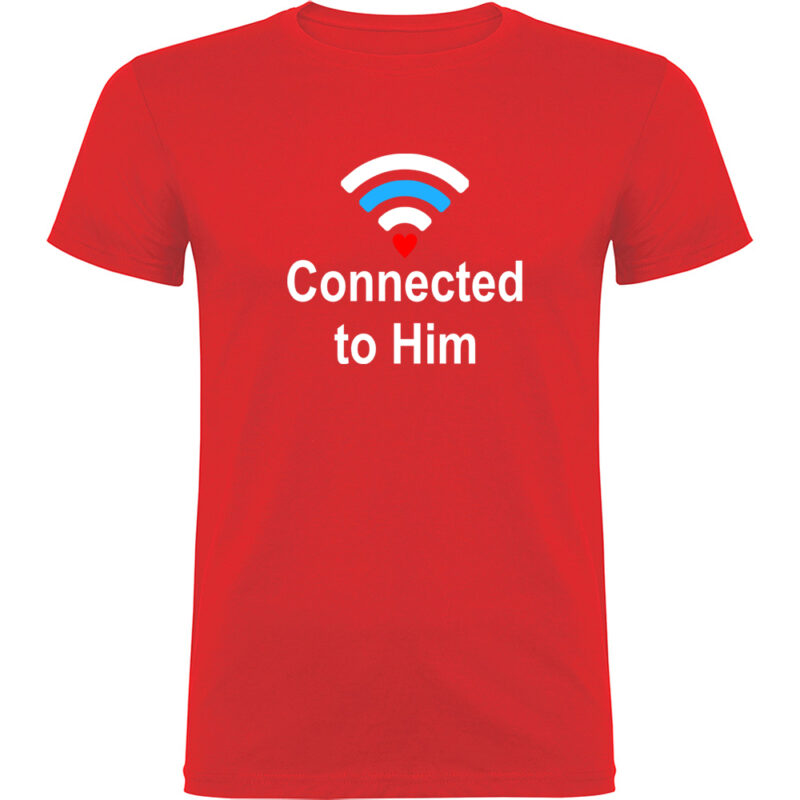Tricou Connected to him, Roșu