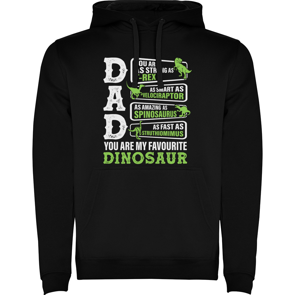 DAD-MYFAVOURITEDINOSAUR.HAN_.BLK_.jpg Hanorac Dad - My favourite dinosaur, Negru - imagine 1