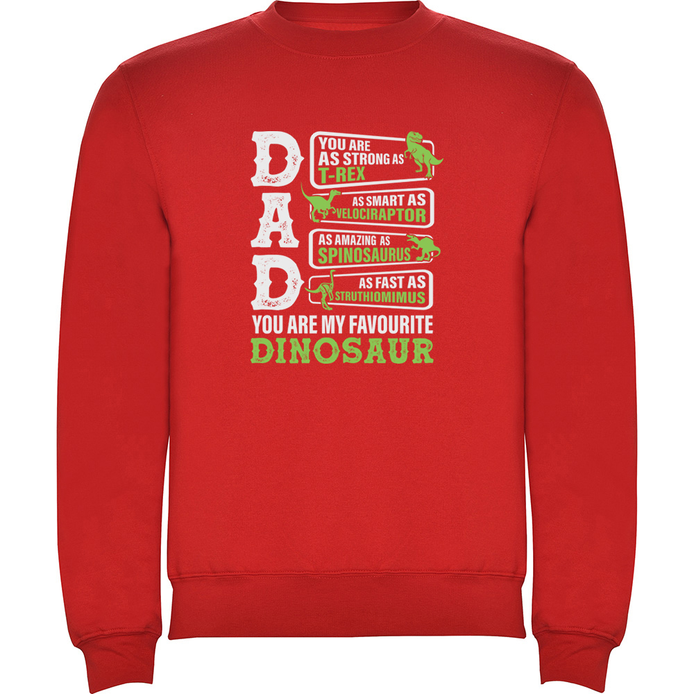 DAD-MYFAVOURITEDINOSAUR.PLV_.RED_.jpg Pulover Dad - My favourite dinosaur, Roșu - imagine 1