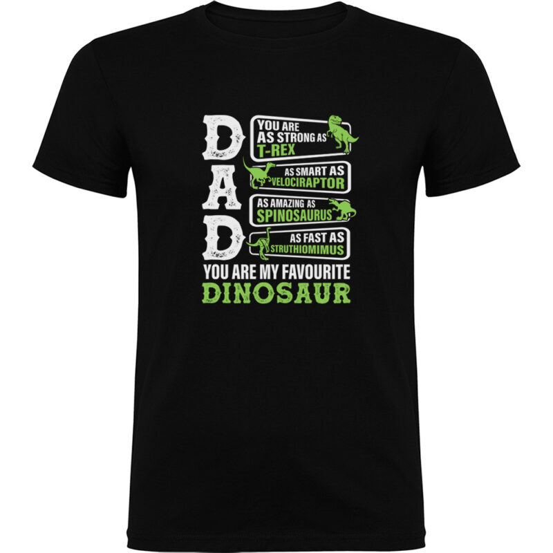 Tricou Dad - My favourite dinosaur, Negru