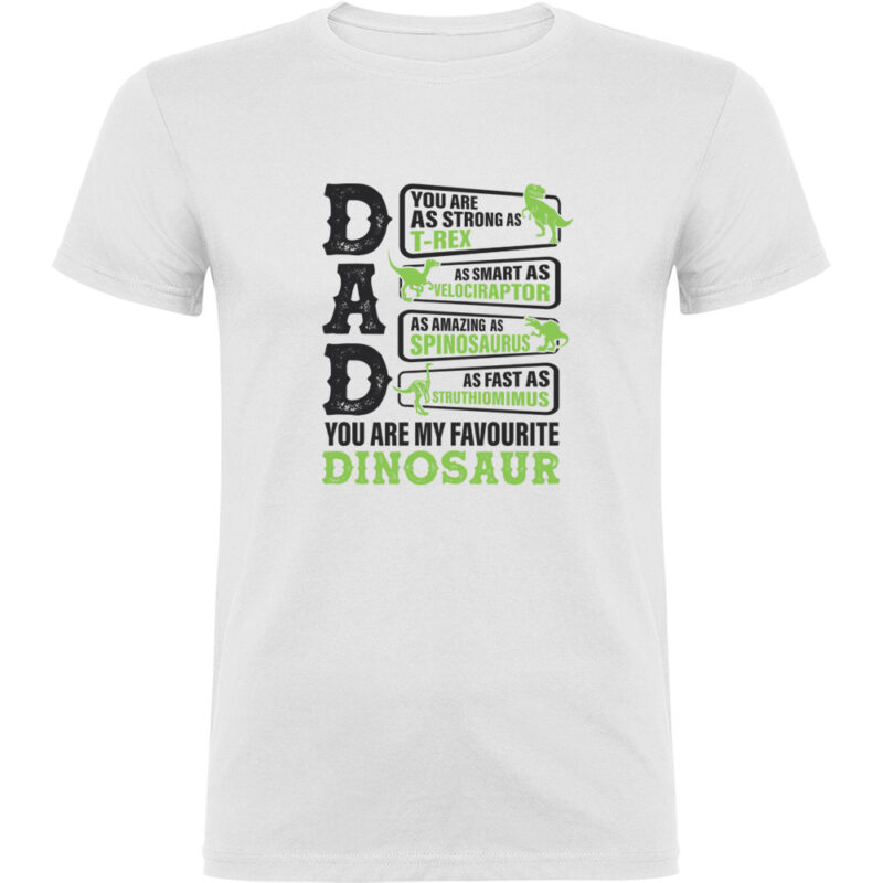Tricou Dad - My favourite dinosaur, Alb