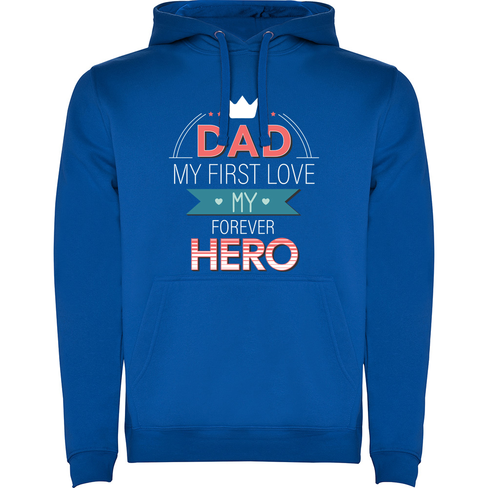 DAD-MYFIRSTLOVEANDHERO.HAN.BLU Hanorac Dad - My first love and hero, Albastru - imagine 1