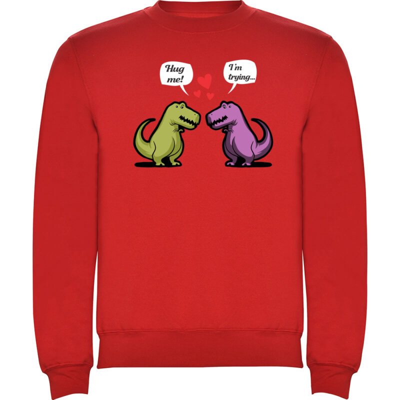 Pulover Dinosaurs hug, Roșu