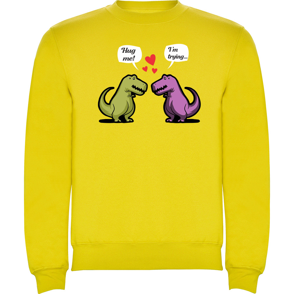 DINOSAURSHUG.PLV_.YEL_.jpg Pulover Dinosaurs hug, Galben - imagine 1