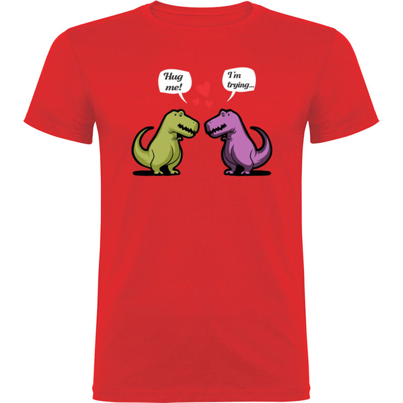 Tricou Dinosaurs hug, Roșu