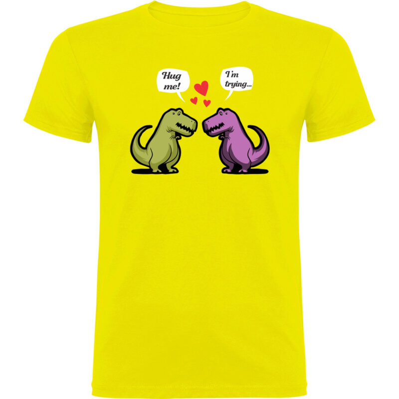 Tricou Dinosaurs hug, Galben