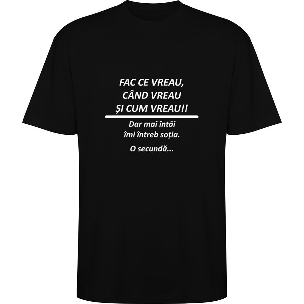 FACCEVREAU.TO_.BLK_.jpg Tricou oversize Fac ce vreau, Negru - imagine 1