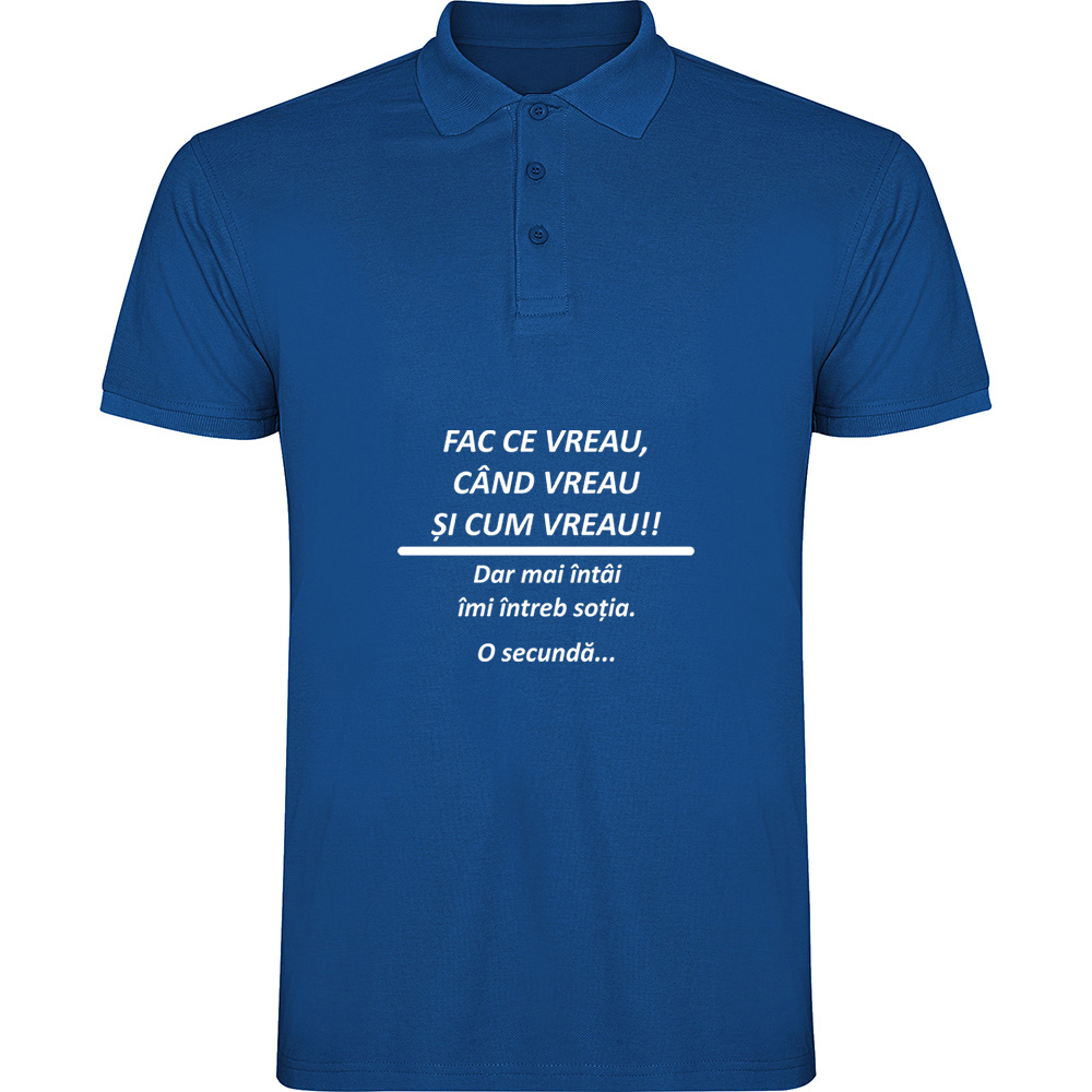 FACCEVREAU.TP_.BLU_.jpg Tricou polo Fac ce vreau, Albastru - imagine 1