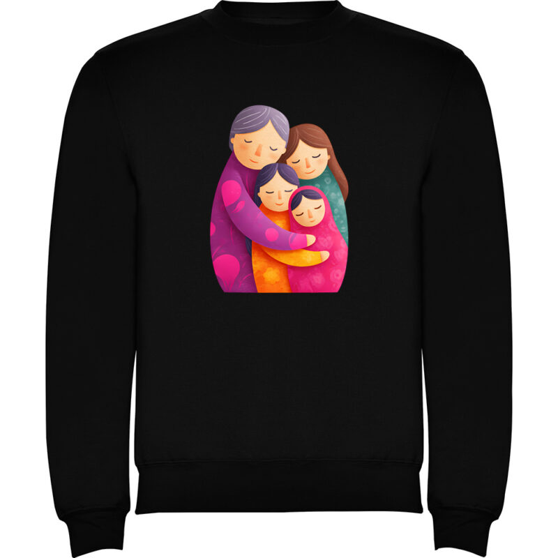 Pulover copii Familie (model 2), Negru