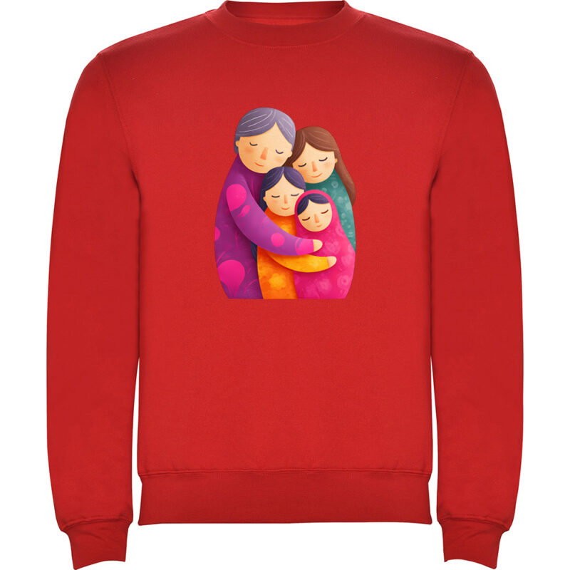 Pulover copii Familie (model 2), Roșu